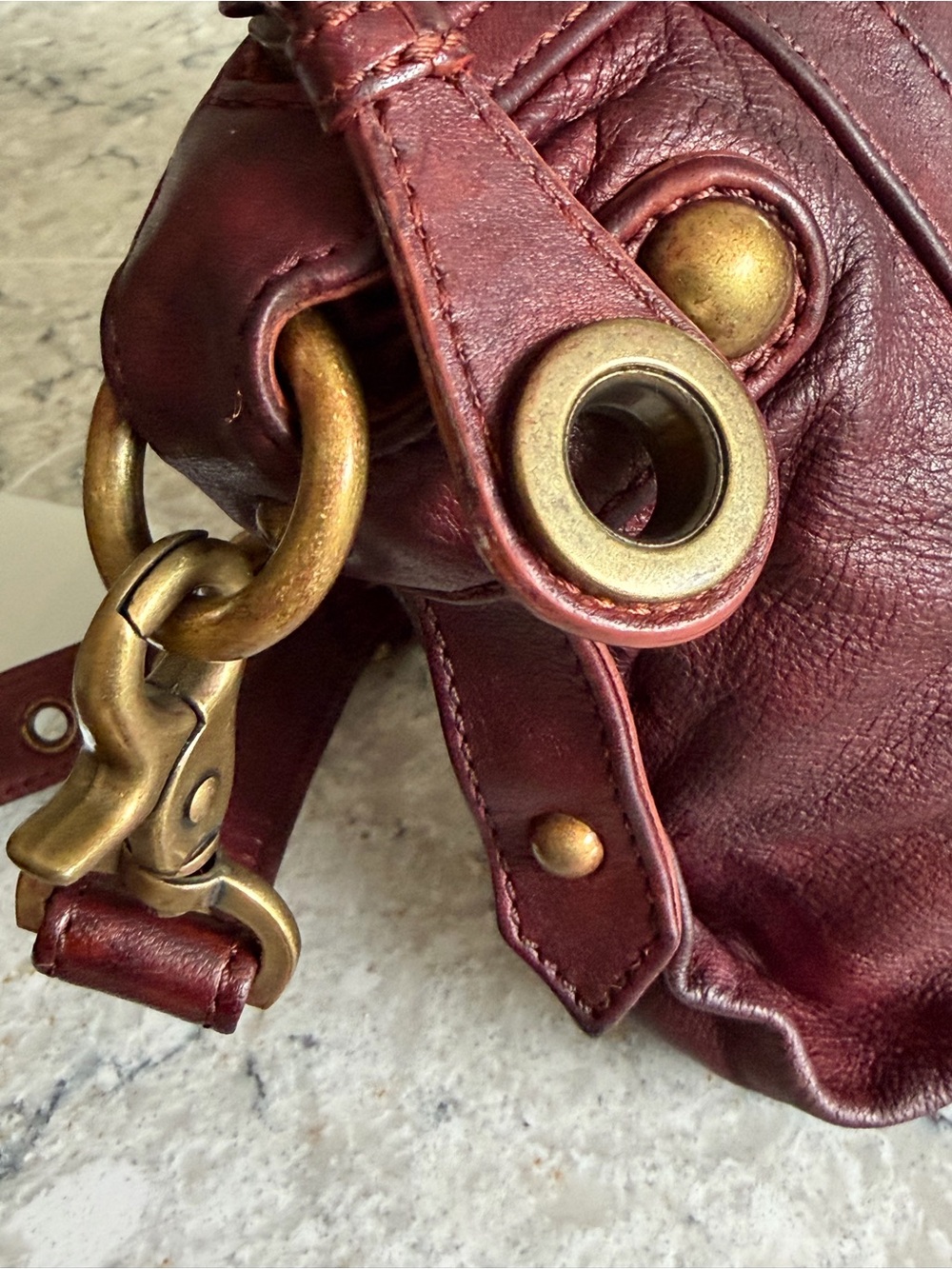 Frye Rivet Leather Shoulder Bag - Picture 9 of 11